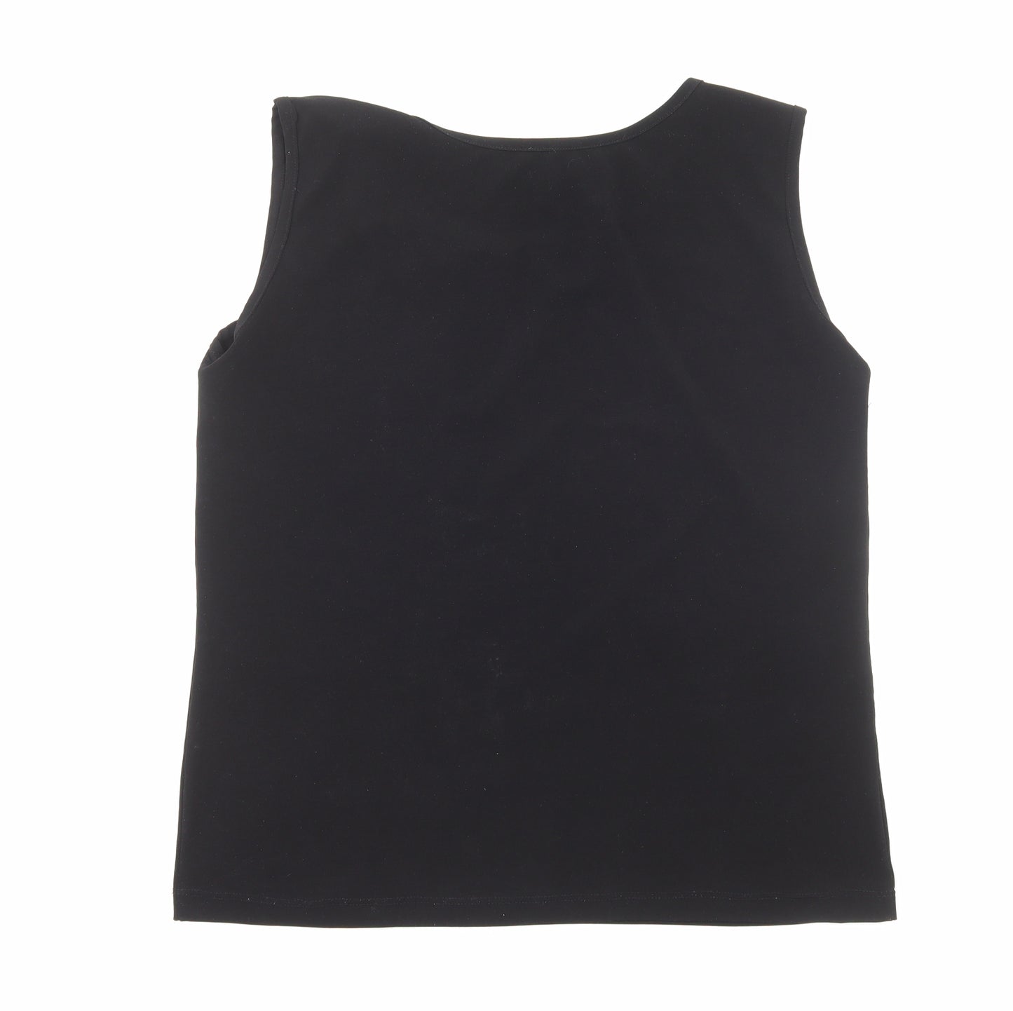 Preworn Womens Black Polyester Basic Tank Size L Boat Neck
