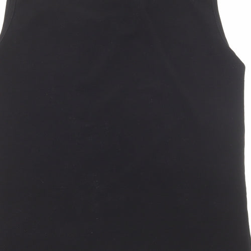 Preworn Womens Black Polyester Basic Tank Size L Boat Neck