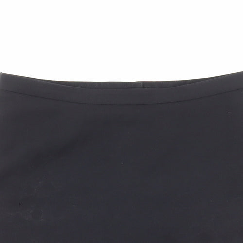 Rohnisch Womens Black Polyester A-Line Skirt Size M Zip