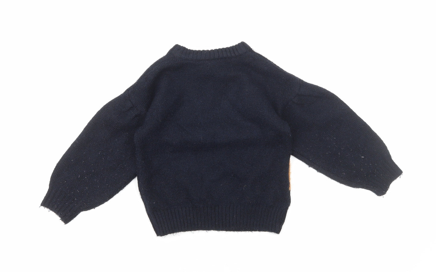 TU Boys Blue Round Neck Cotton Pullover Jumper Size 3 Years Pullover - Christmas
