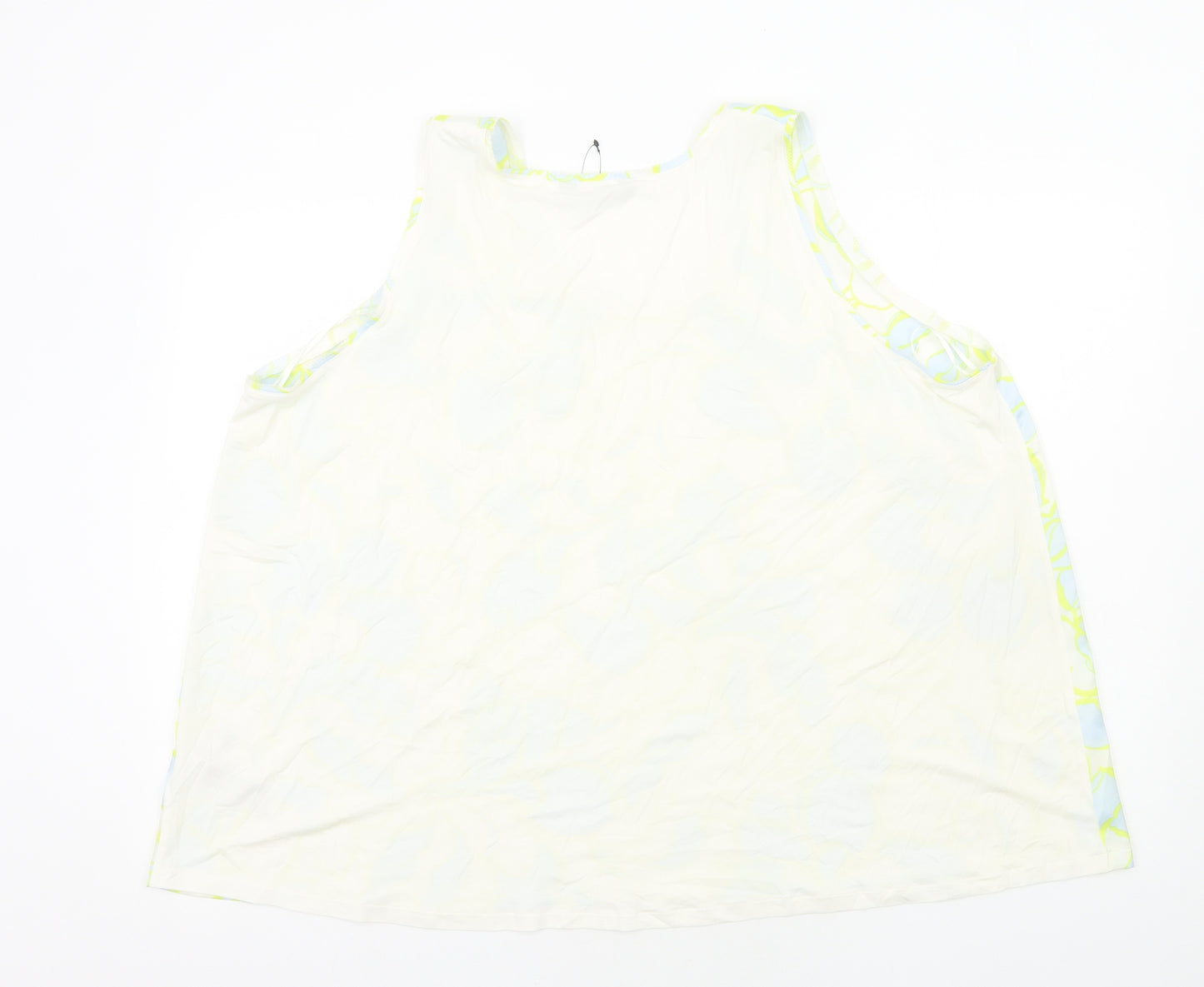 Marks and Spencer Womens Multicoloured Geometric Polyester Basic Tank Size 24 Round Neck