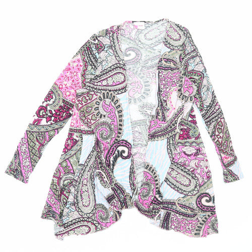 Your Style Womens Multicoloured Geometric Kimono Jacket Size M