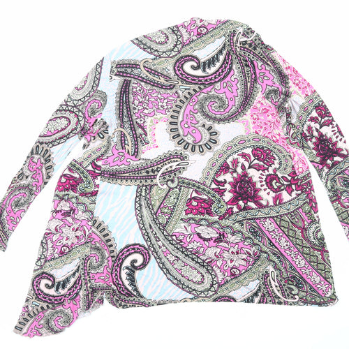 Your Style Womens Multicoloured Geometric Kimono Jacket Size M