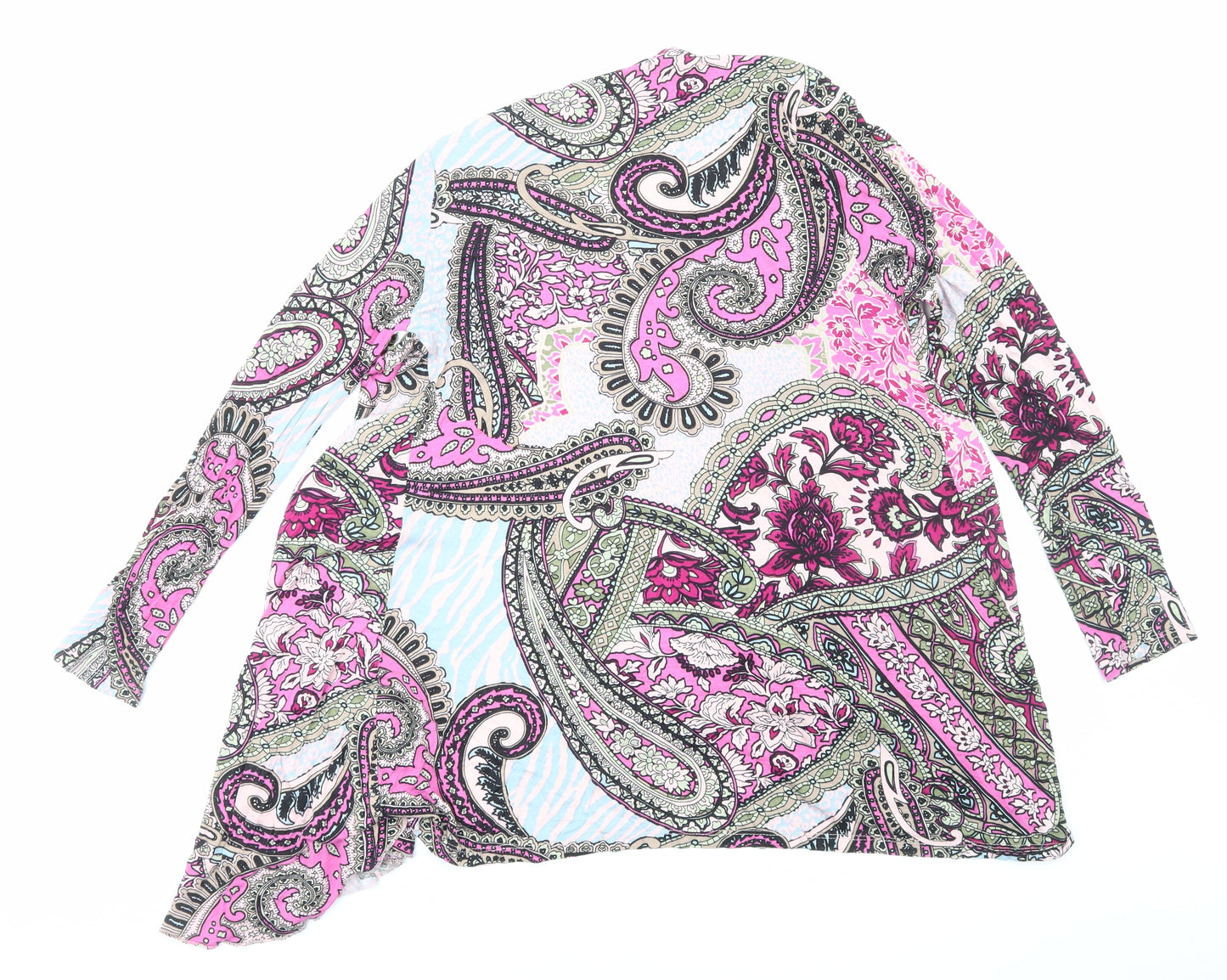 Your Style Womens Multicoloured Geometric Kimono Jacket Size M
