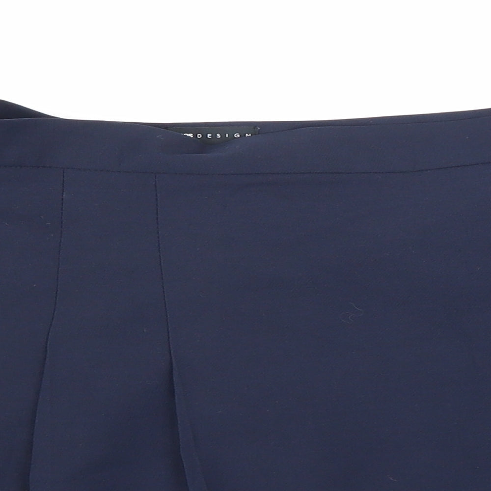 ASOS Womens Blue Polyester Pleated Skirt Size 12 Hook & Eye