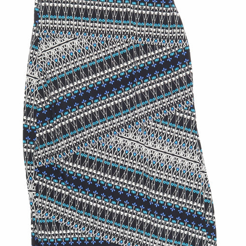 Max Studio Womens Multicoloured Geometric Polyester Tank Dress Size S Scoop Neck Pullover