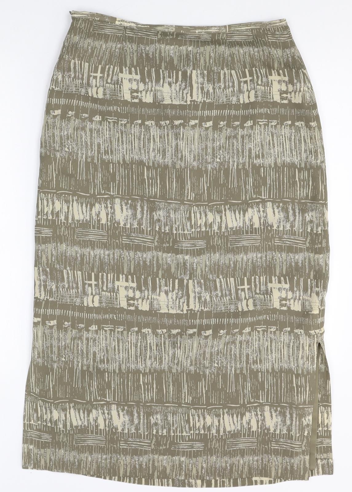 Atmosphere Womens Multicoloured Geometric Polyester Straight & Pencil Skirt Size 14 Zip
