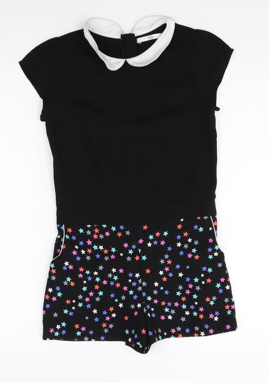 Marks and Spencer Girls Multicoloured Polyester Playsuit One-Piece Size 8-9 Years Zip - Stars