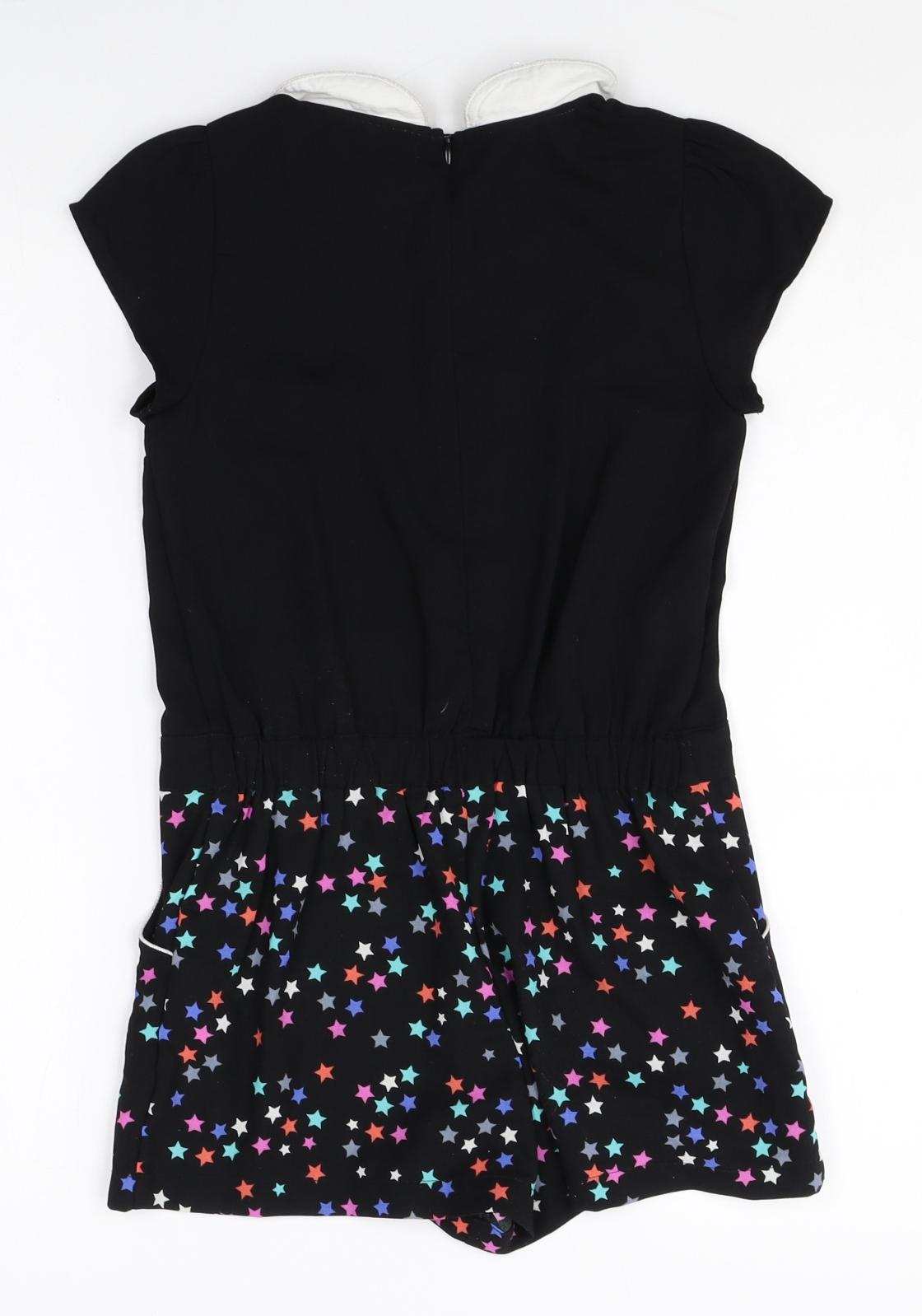 Marks and Spencer Girls Multicoloured Polyester Playsuit One-Piece Size 8-9 Years Zip - Stars