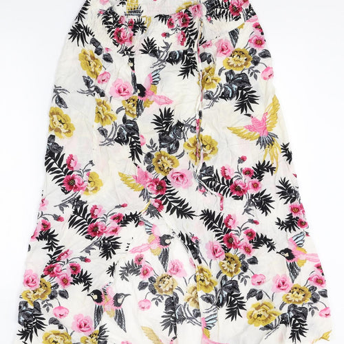 Miss Valley Womens Multicoloured Floral Rayon Swing Skirt Size M