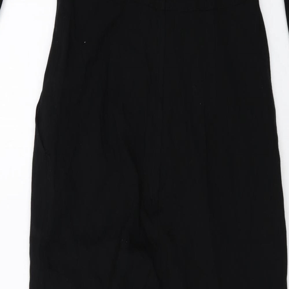Miss Selfridge Womens Black Viscose Jumpsuit One-Piece Size 8 Zip