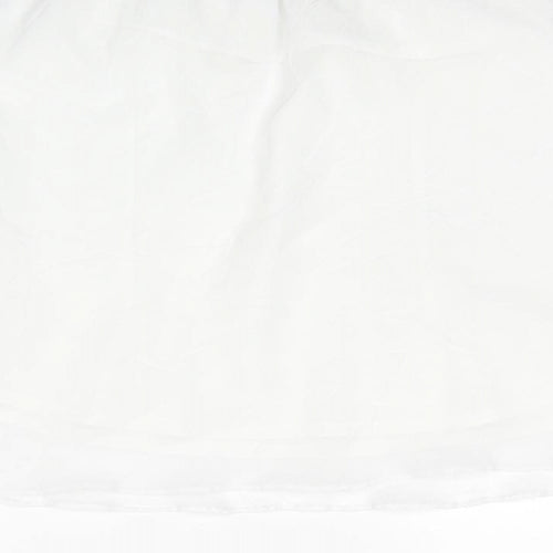 Inspire Womens White Polyester Basic Blouse Size 16 Boat Neck