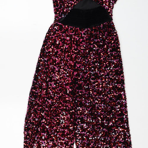 Marks and Spencer Girls Pink Polyester Jumpsuit One-Piece Size 7-8 Years Button