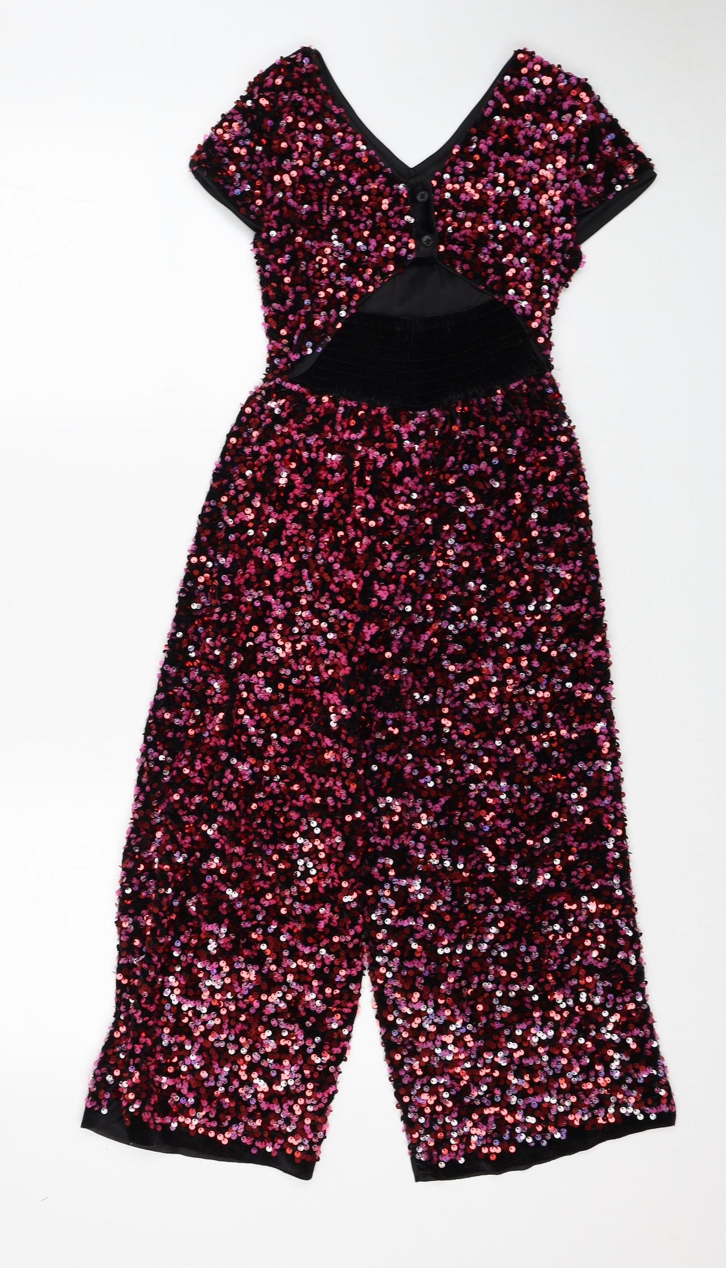 Marks and Spencer Girls Pink Polyester Jumpsuit One-Piece Size 7-8 Years Button
