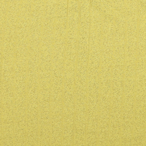 Marks and Spencer Womens Yellow Round Neck Viscose Pullover Jumper Size 18