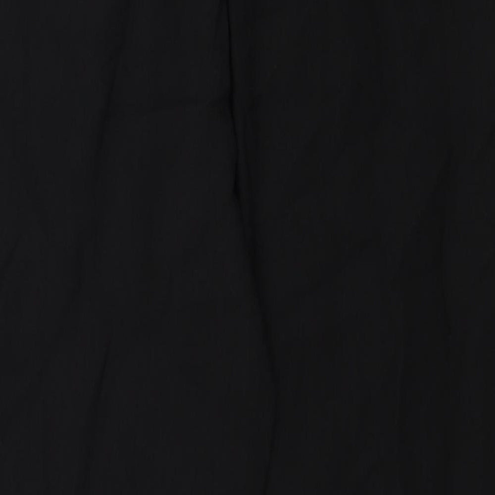Marks and Spencer Womens Black Lyocell Trousers Size 6 Regular Drawstring
