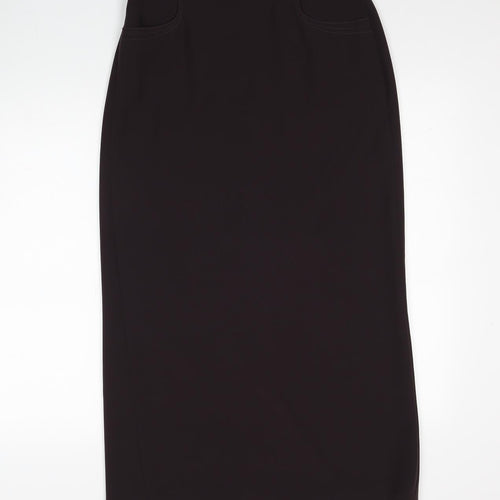 Gerry Weber Womens Brown Polyester Straight & Pencil Skirt Size 12 Zip