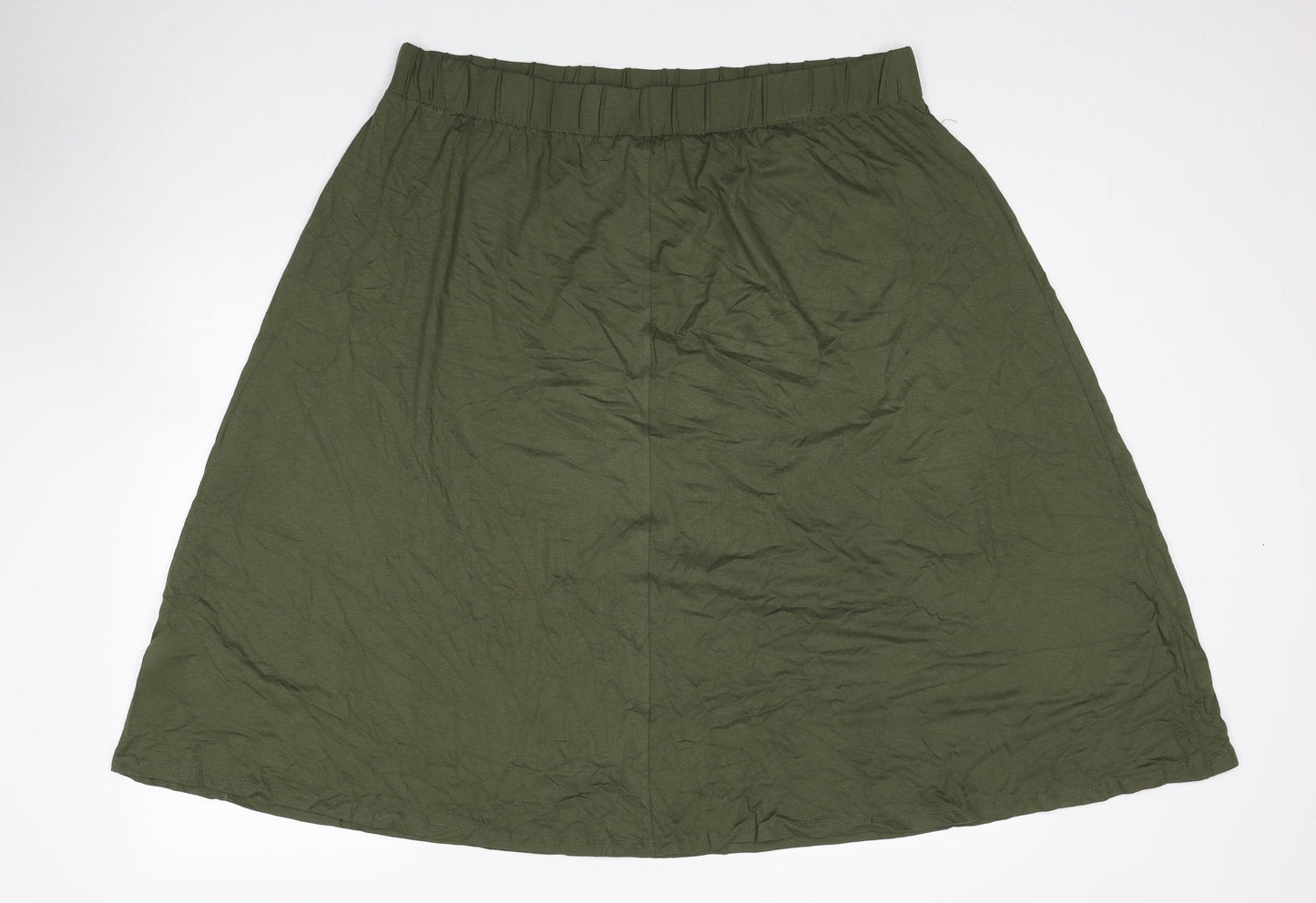 Marks and Spencer Womens Green Viscose Straight & Pencil Skirt Size 20