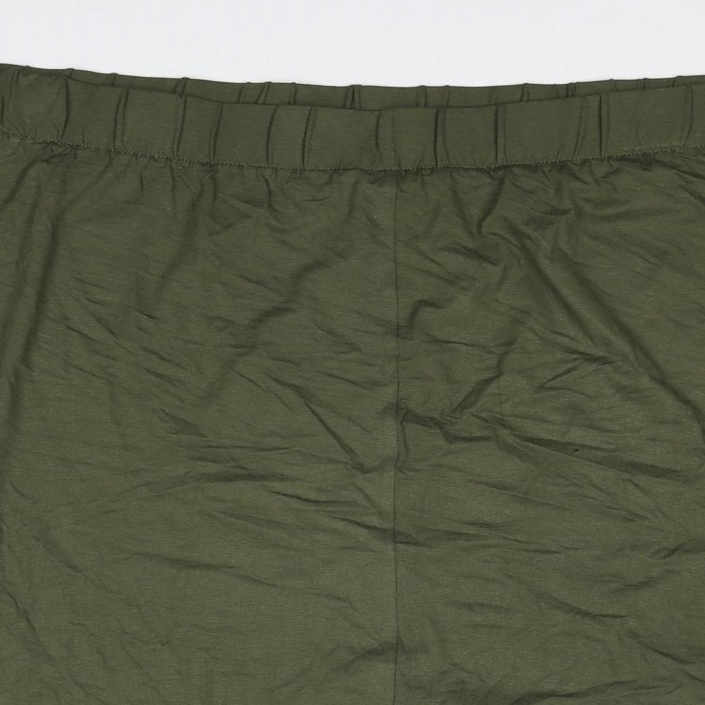 Marks and Spencer Womens Green Viscose Straight & Pencil Skirt Size 20