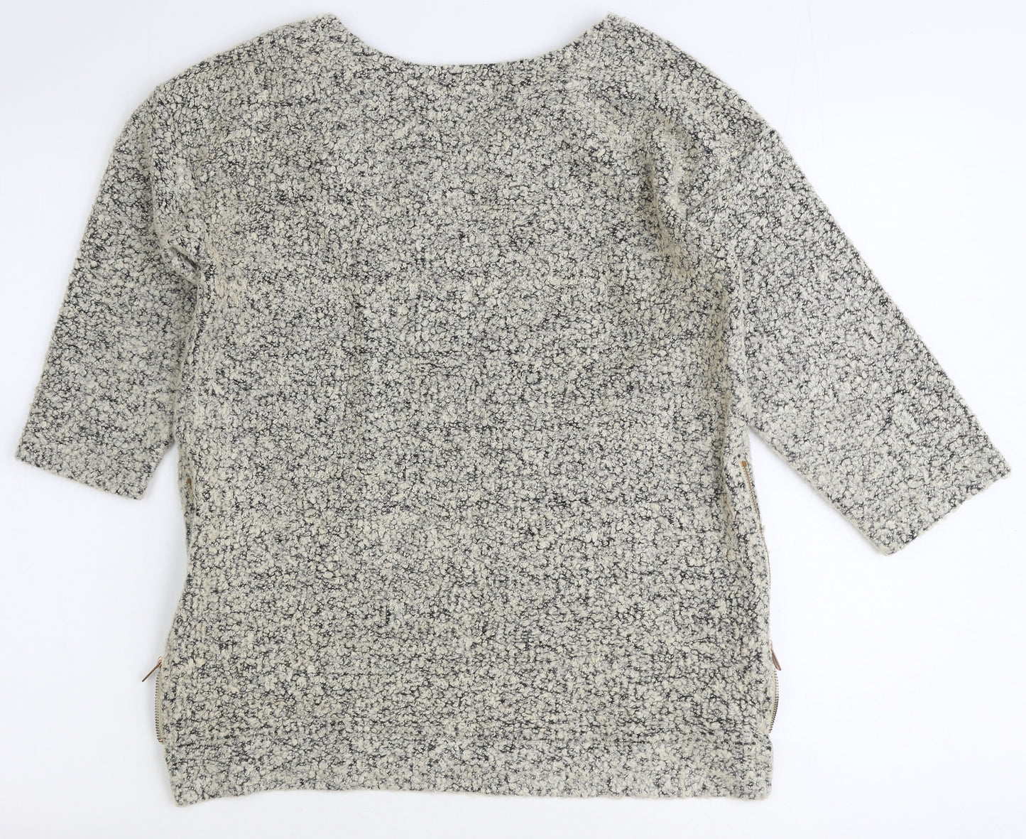 NEXT Womens Grey Scoop Neck Polyester Pullover Jumper Size 12