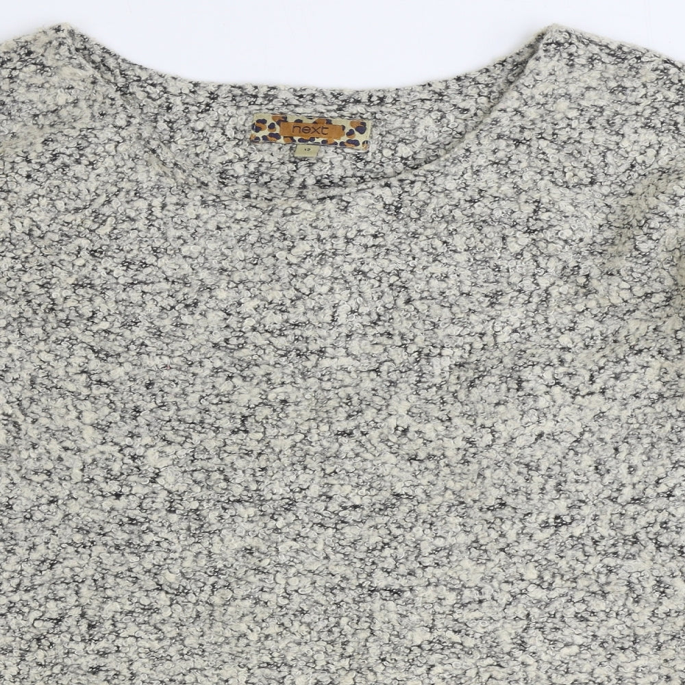 NEXT Womens Grey Scoop Neck Polyester Pullover Jumper Size 12