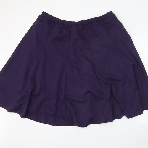 Riddella Womens Blue Polyester Skater Skirt Size 24