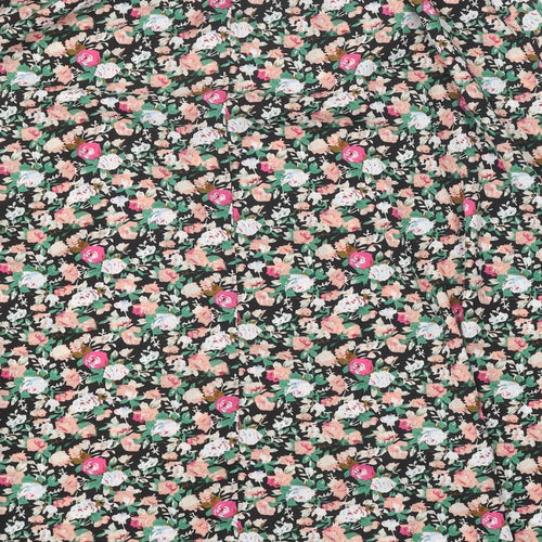 Preworn Womens Multicoloured Floral Polyester Swing Skirt Size XL