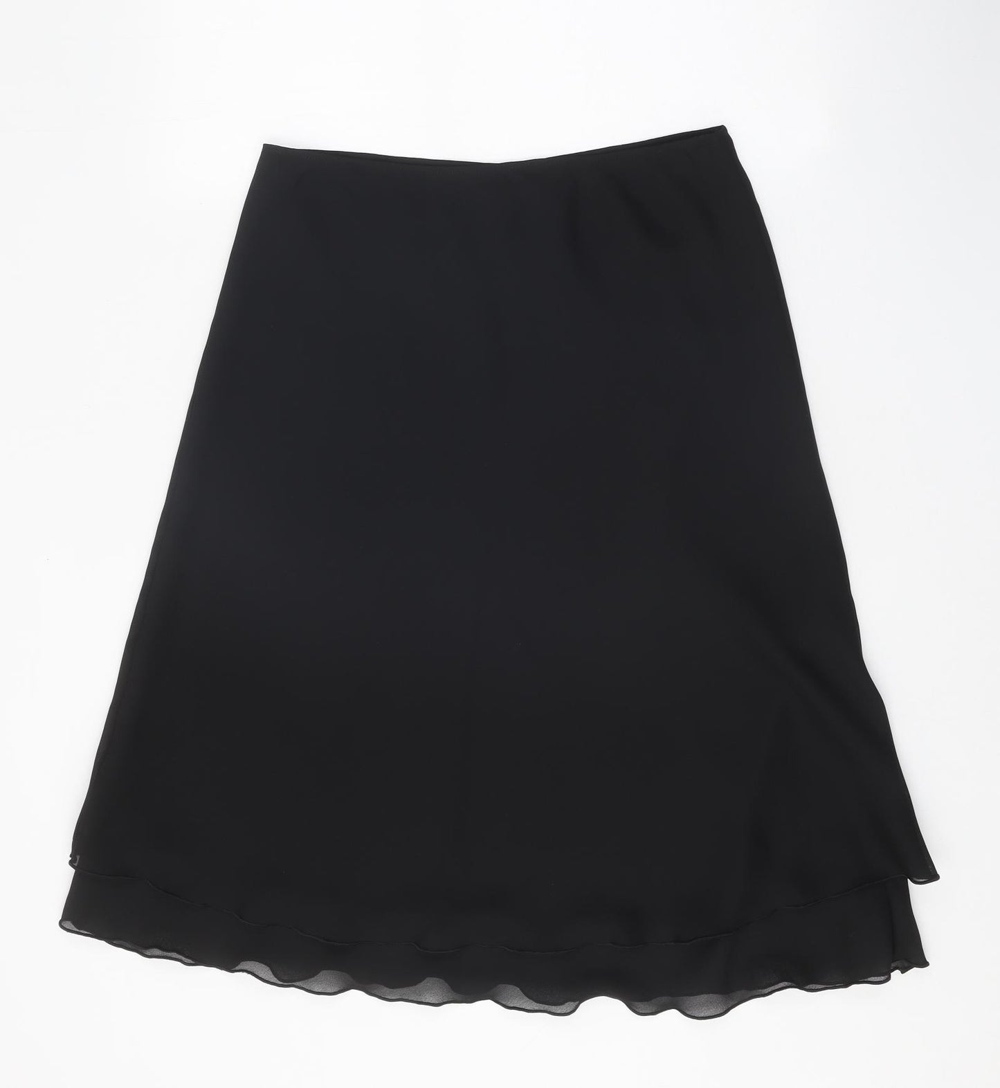 Hamells Womens Black Polyester Swing Skirt Size 14