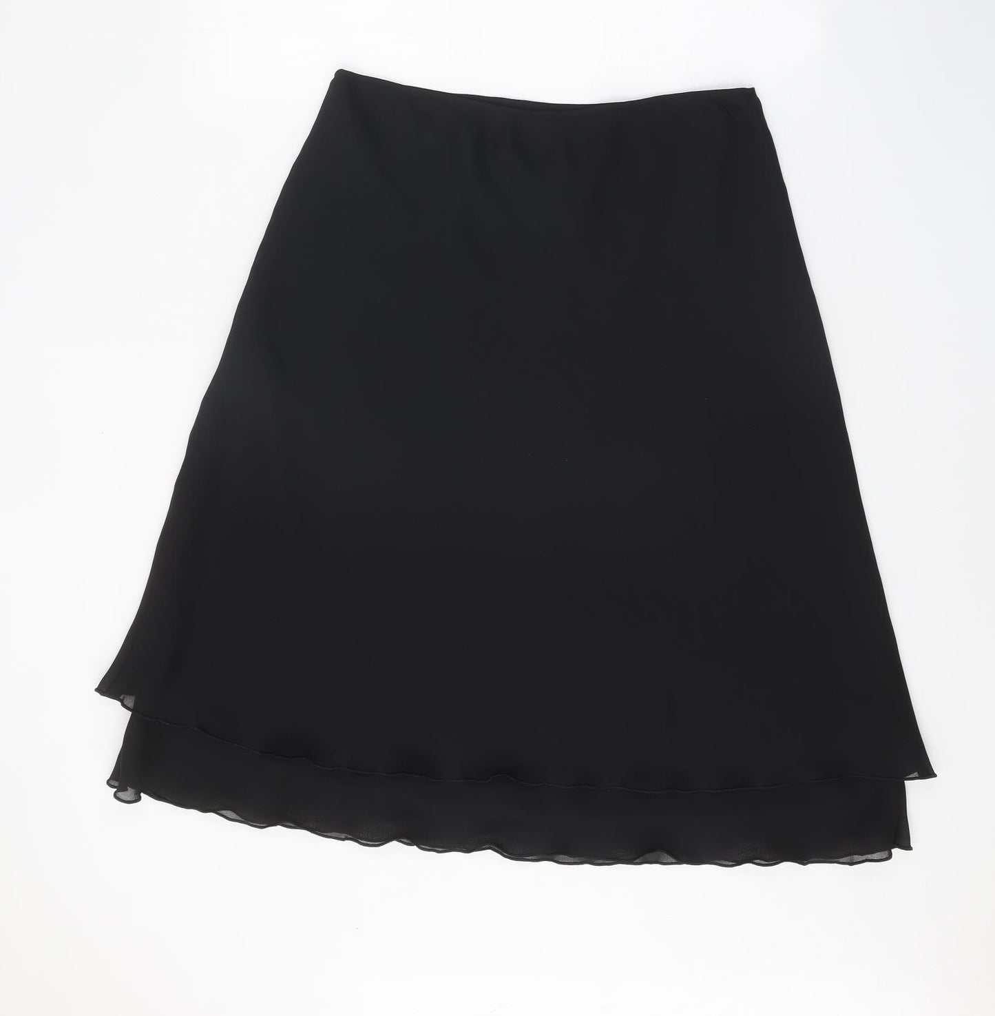 Hamells Womens Black Polyester Swing Skirt Size 14