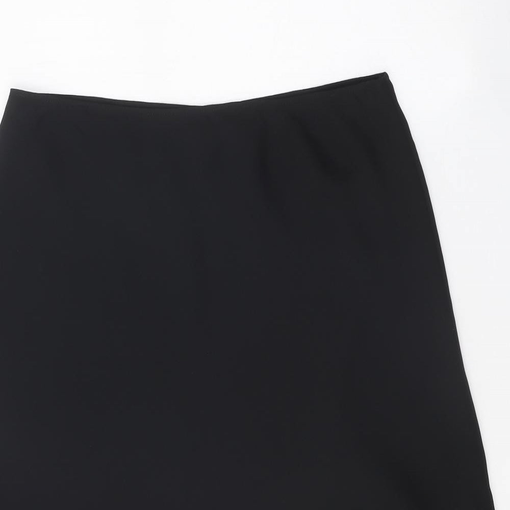 Hamells Womens Black Polyester Swing Skirt Size 14