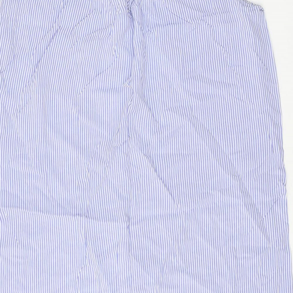 Debenhams Womens Blue Striped Viscose Top Dress Size 12 Button
