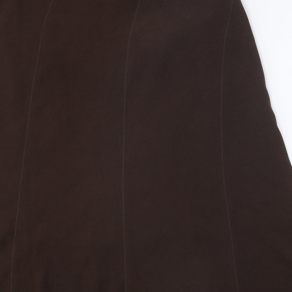Berkertex Womens Brown Polyester Straight & Pencil Skirt Size 18 Zip