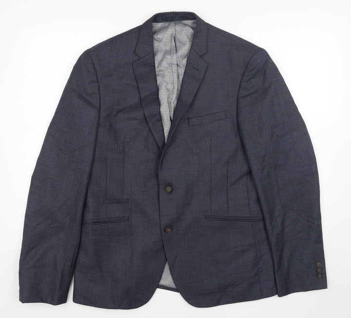 JACK REID Mens Blue Polyester Jacket Blazer Size 42 Regular
