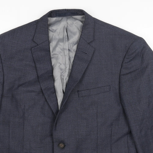 JACK REID Mens Blue Polyester Jacket Blazer Size 42 Regular