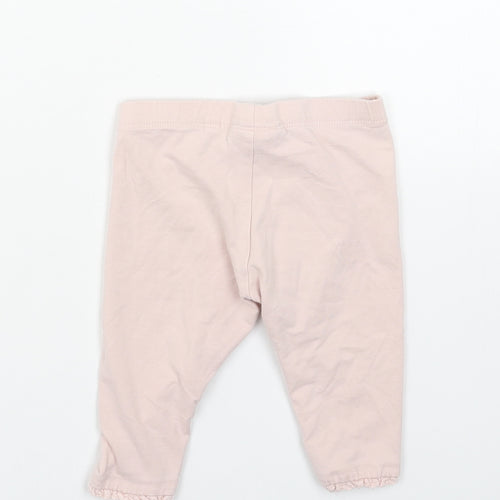 NEXT Girls Pink Cotton Jogger Leggings Size 3-6 Months Pullover