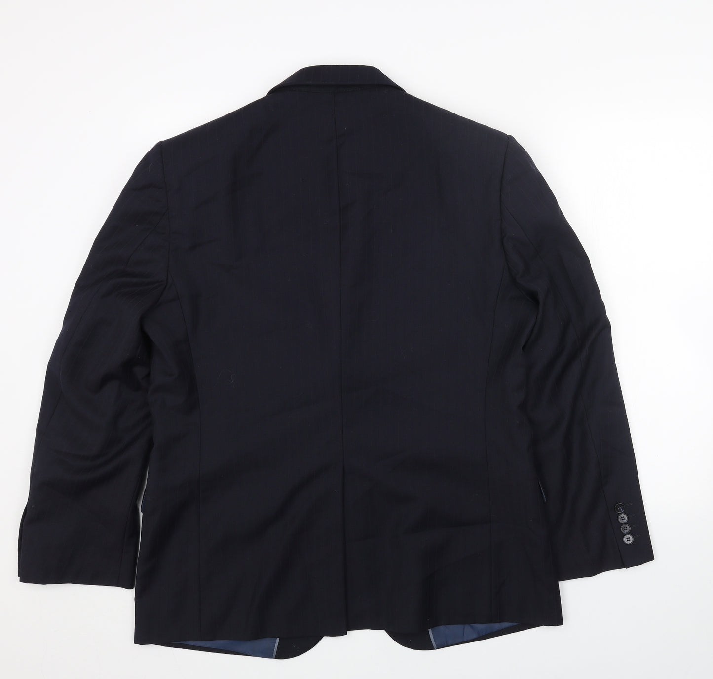 Marks and Spencer Mens Blue Polyester Jacket Blazer Size 42 Regular
