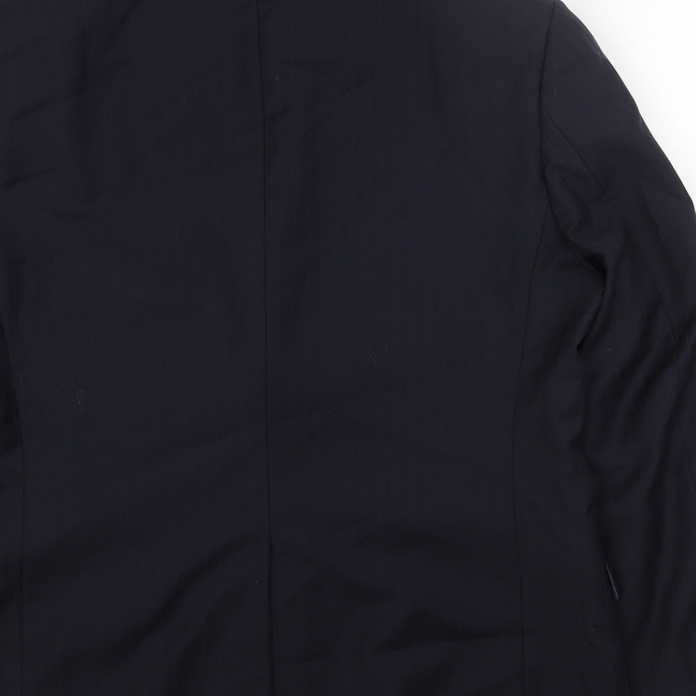 Marks and Spencer Mens Blue Polyester Jacket Blazer Size 42 Regular