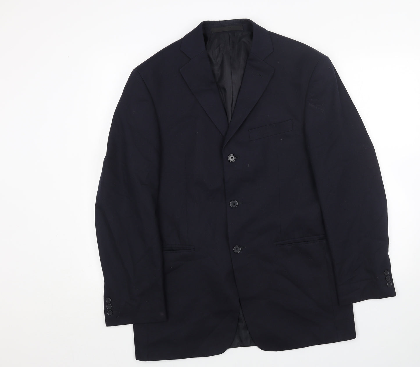 Marks and Spencer Mens Blue Cotton Jacket Blazer Size 38 Regular