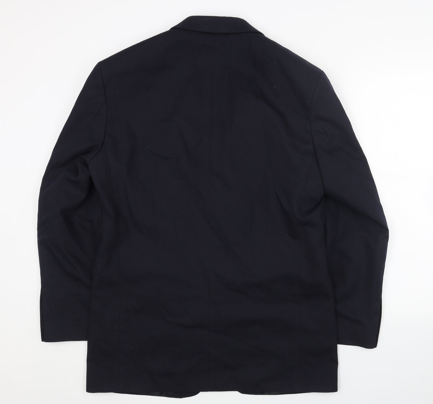 Marks and Spencer Mens Blue Cotton Jacket Blazer Size 38 Regular