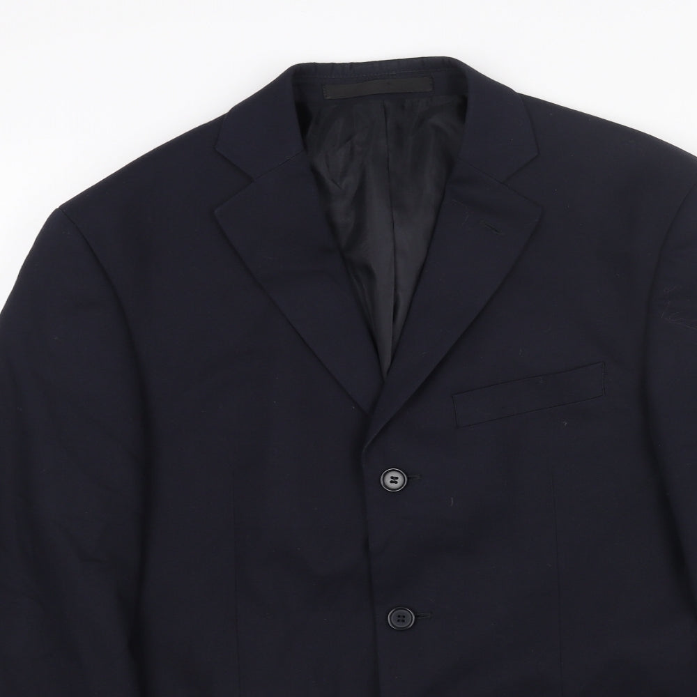 Marks and Spencer Mens Blue Cotton Jacket Blazer Size 38 Regular