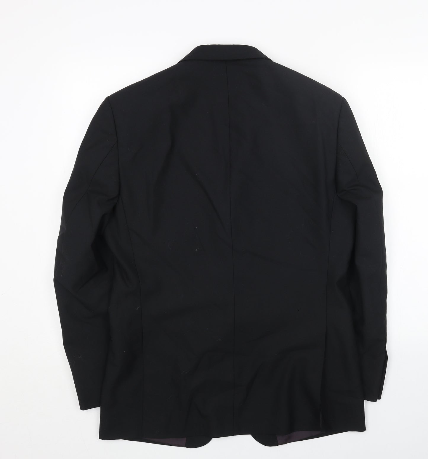 Marks and Spencer Mens Black Wool Jacket Blazer Size 38 Regular