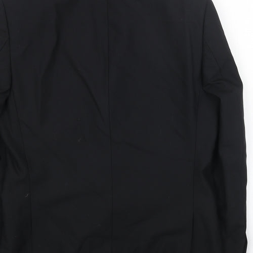 Marks and Spencer Mens Black Wool Jacket Blazer Size 38 Regular