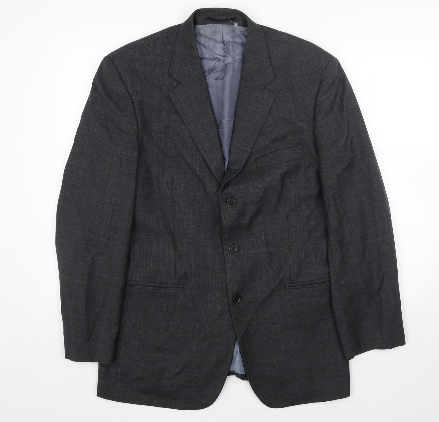 Austin Reed Mens Grey Wool Jacket Blazer Size 40 Regular
