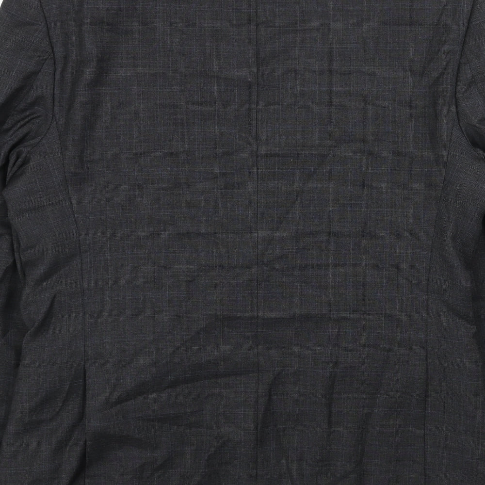 Austin Reed Mens Grey Wool Jacket Blazer Size 40 Regular