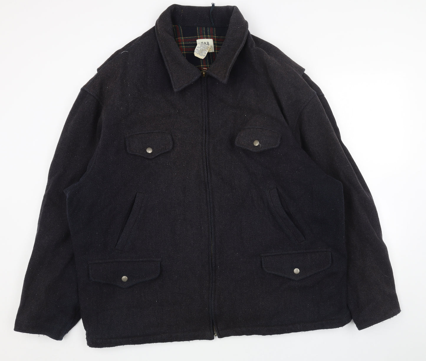 Gap Mens Blue Pea Coat Coat Size XL Zip