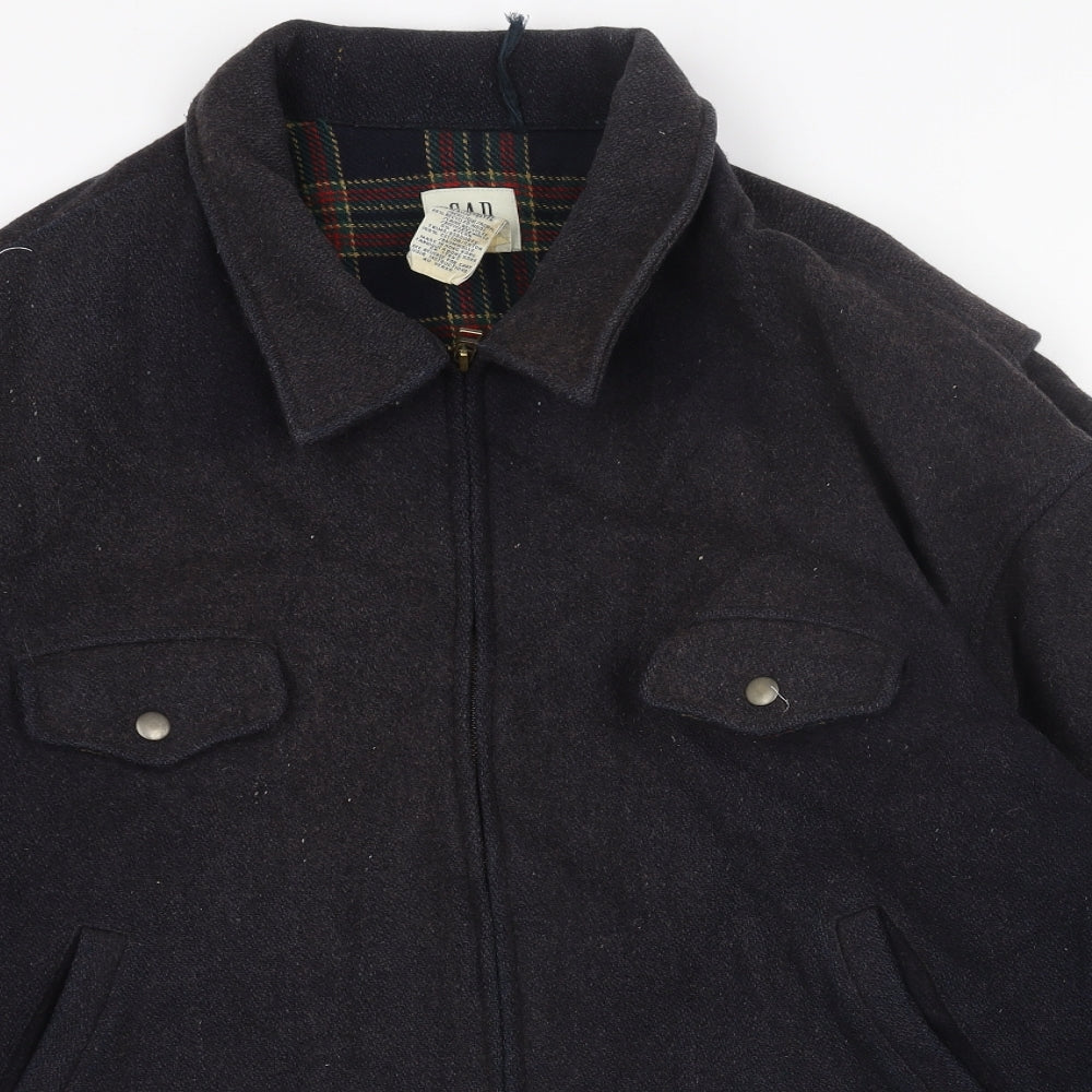 Gap Mens Blue Pea Coat Coat Size XL Zip