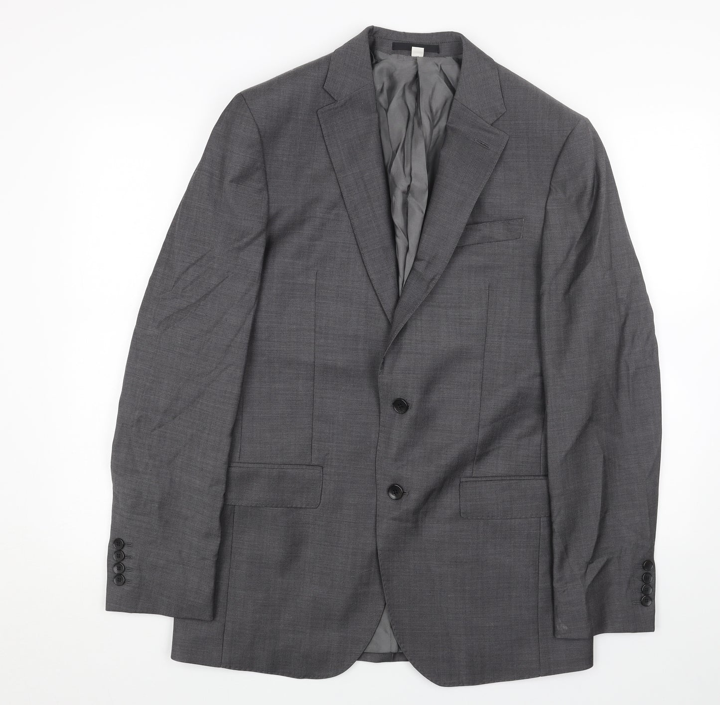 Marks and Spencer Mens Grey Polyester Jacket Blazer Size 38 Regular