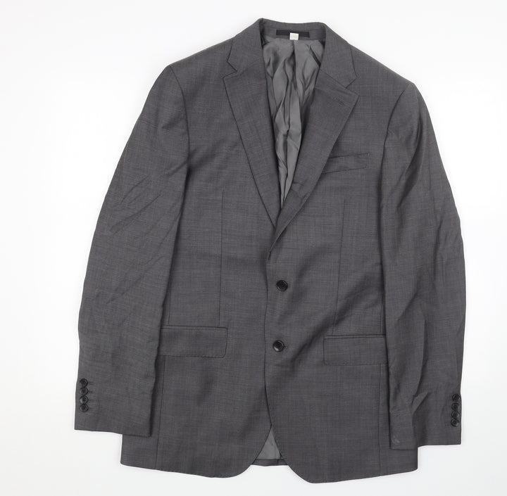 Marks and Spencer Mens Grey Polyester Jacket Blazer Size 38 Regular