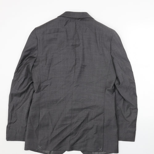 Marks and Spencer Mens Grey Polyester Jacket Blazer Size 38 Regular