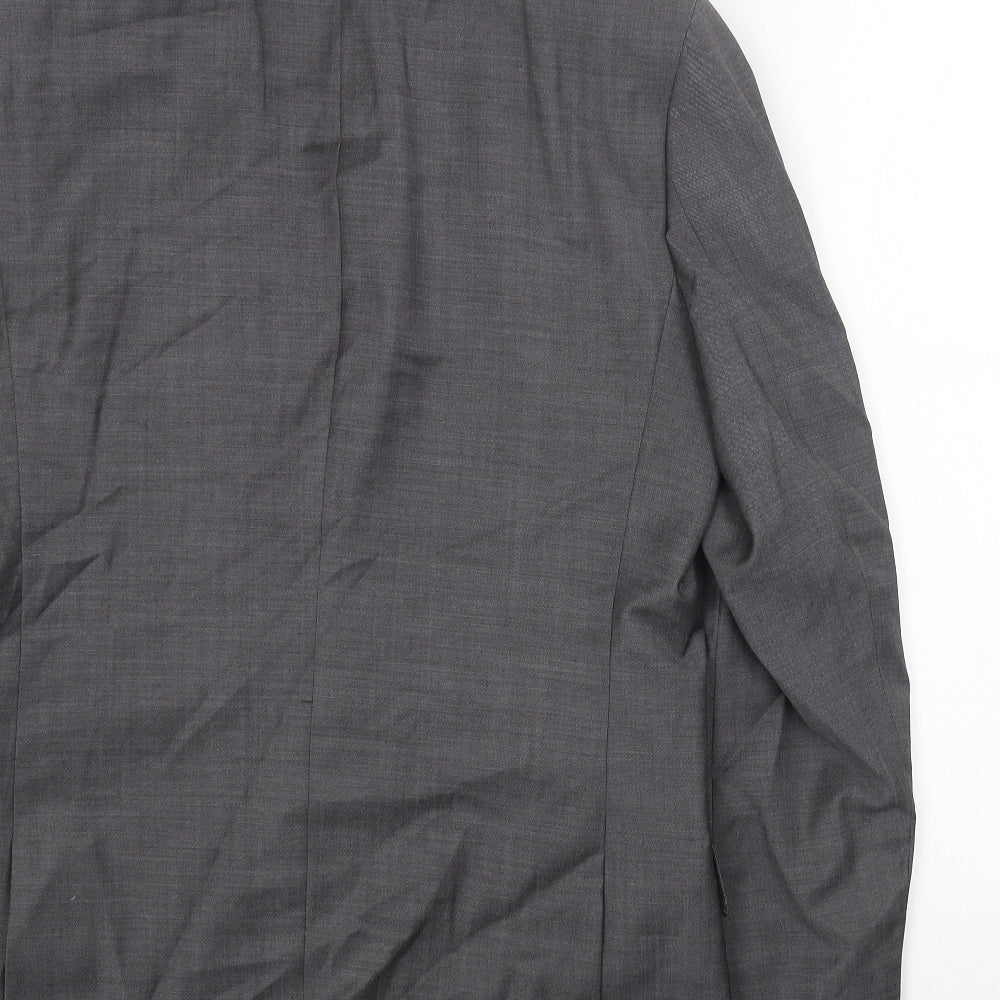 Marks and Spencer Mens Grey Polyester Jacket Blazer Size 38 Regular